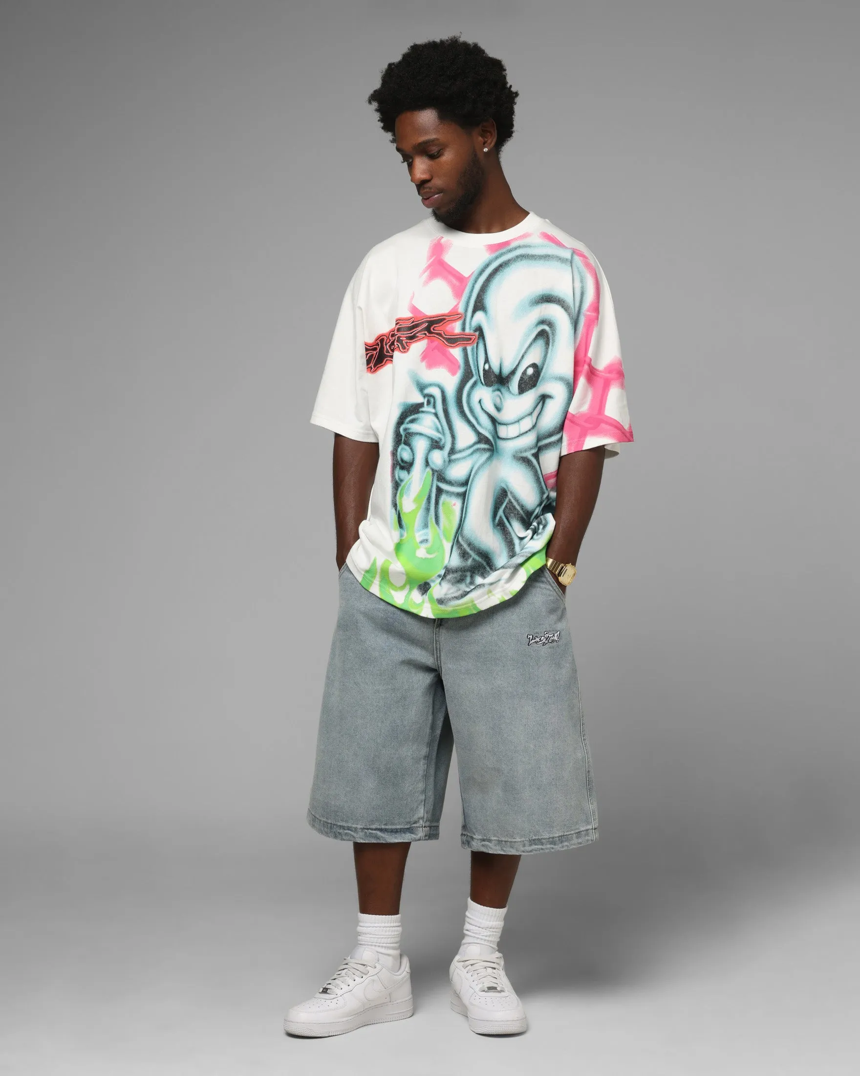 Loiter Airbrush Boxy T-Shirt White sold by Culture Kings product image thumbnail 3