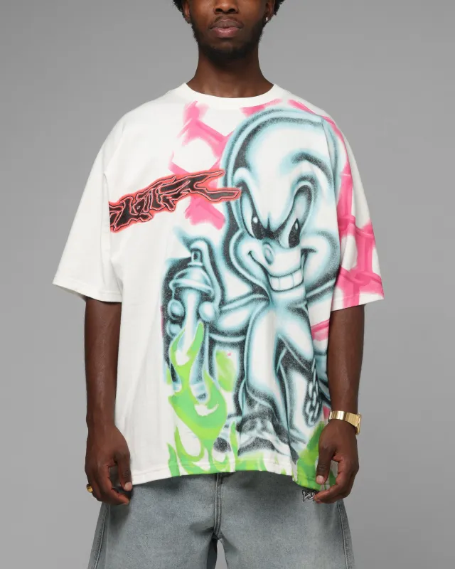 Loiter Airbrush Boxy T-Shirt White sold by Culture Kings