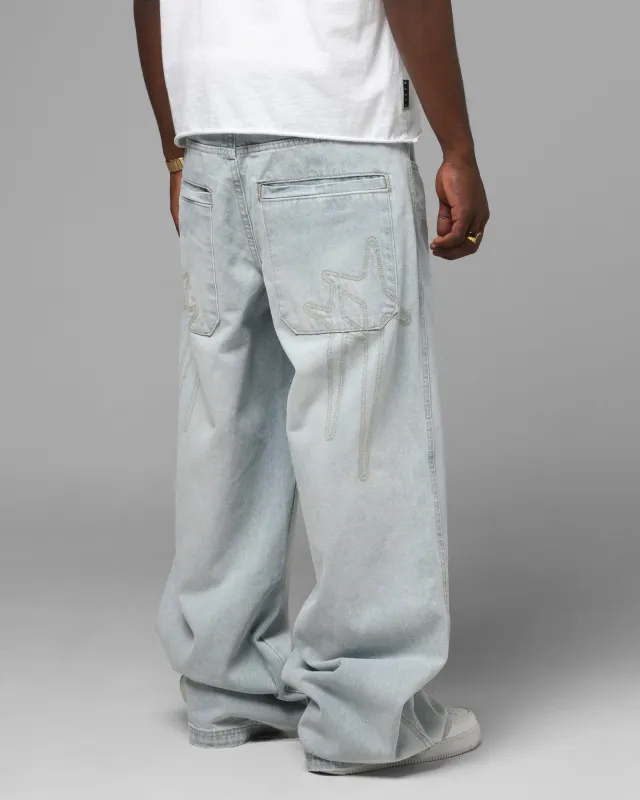 Loiter Star Born Jeans Bleached Blue sold by Culture Kings