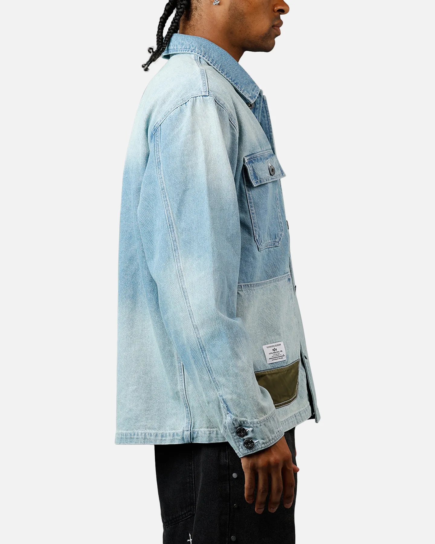 Alpha Industries Denim Relaxed Chore Coat Denim Blue sold by Culture Kings product image thumbnail 4