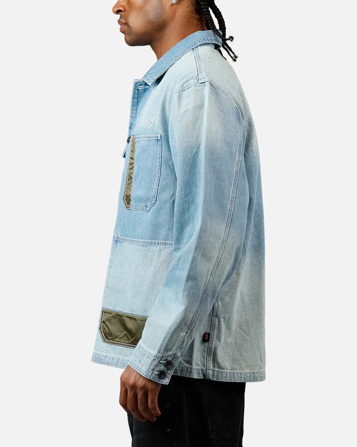 Alpha Industries Denim Relaxed Chore Coat Denim Blue sold by Culture Kings product image thumbnail 5