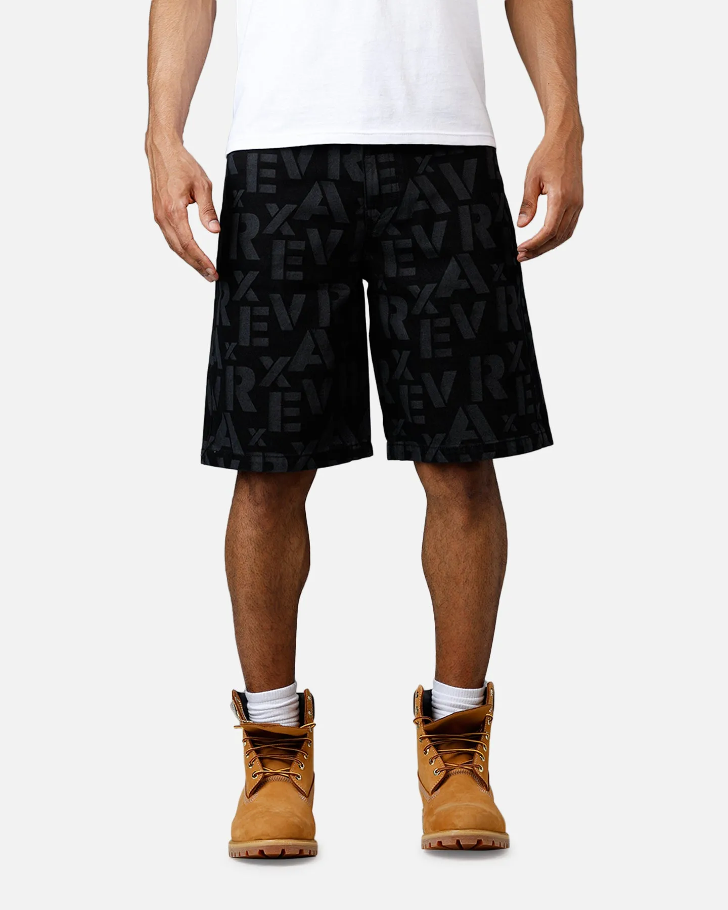 Avirex Monogram Denim Shorts Black sold by Culture Kings
