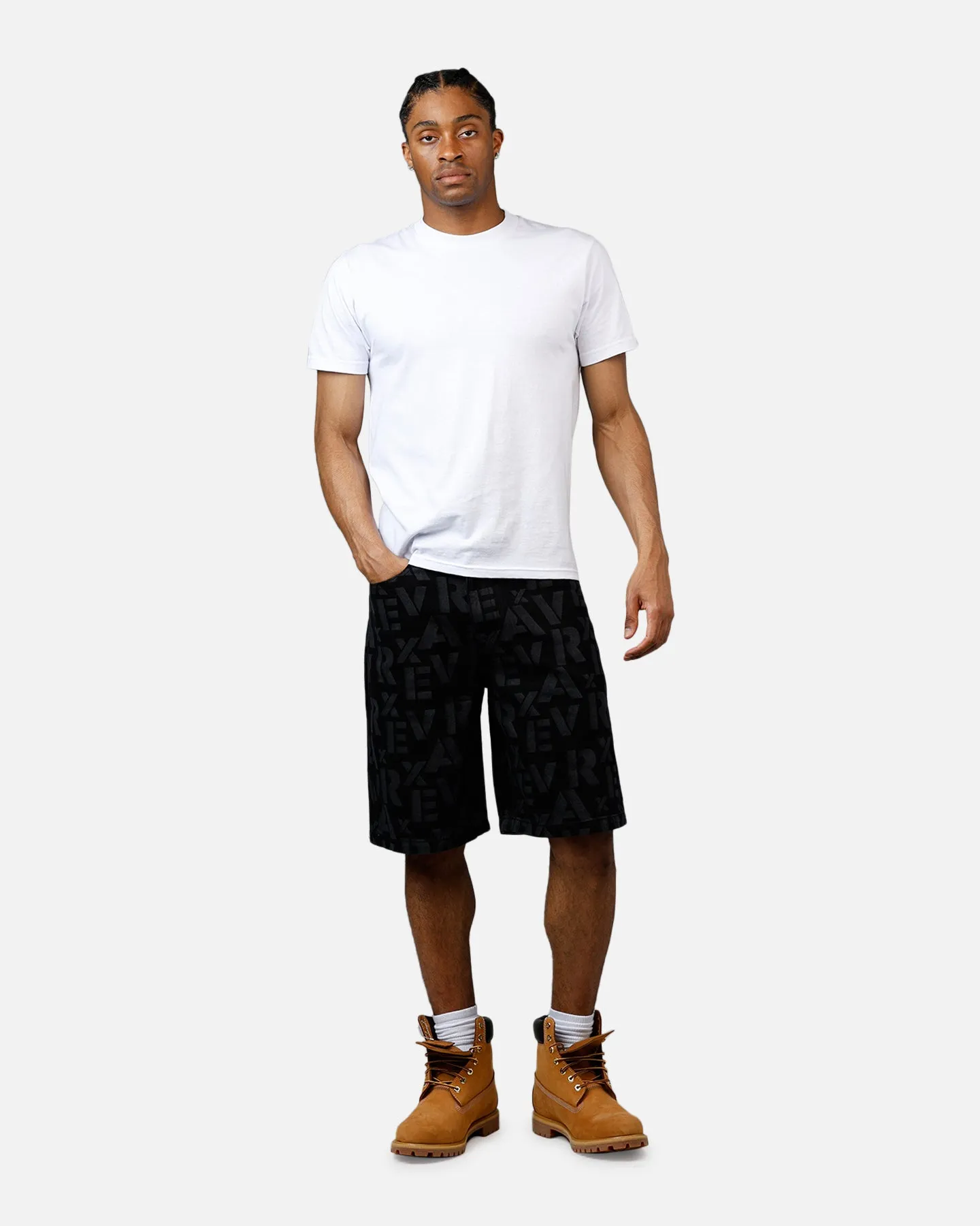 Avirex Monogram Denim Shorts Black sold by Culture Kings product image thumbnail 2