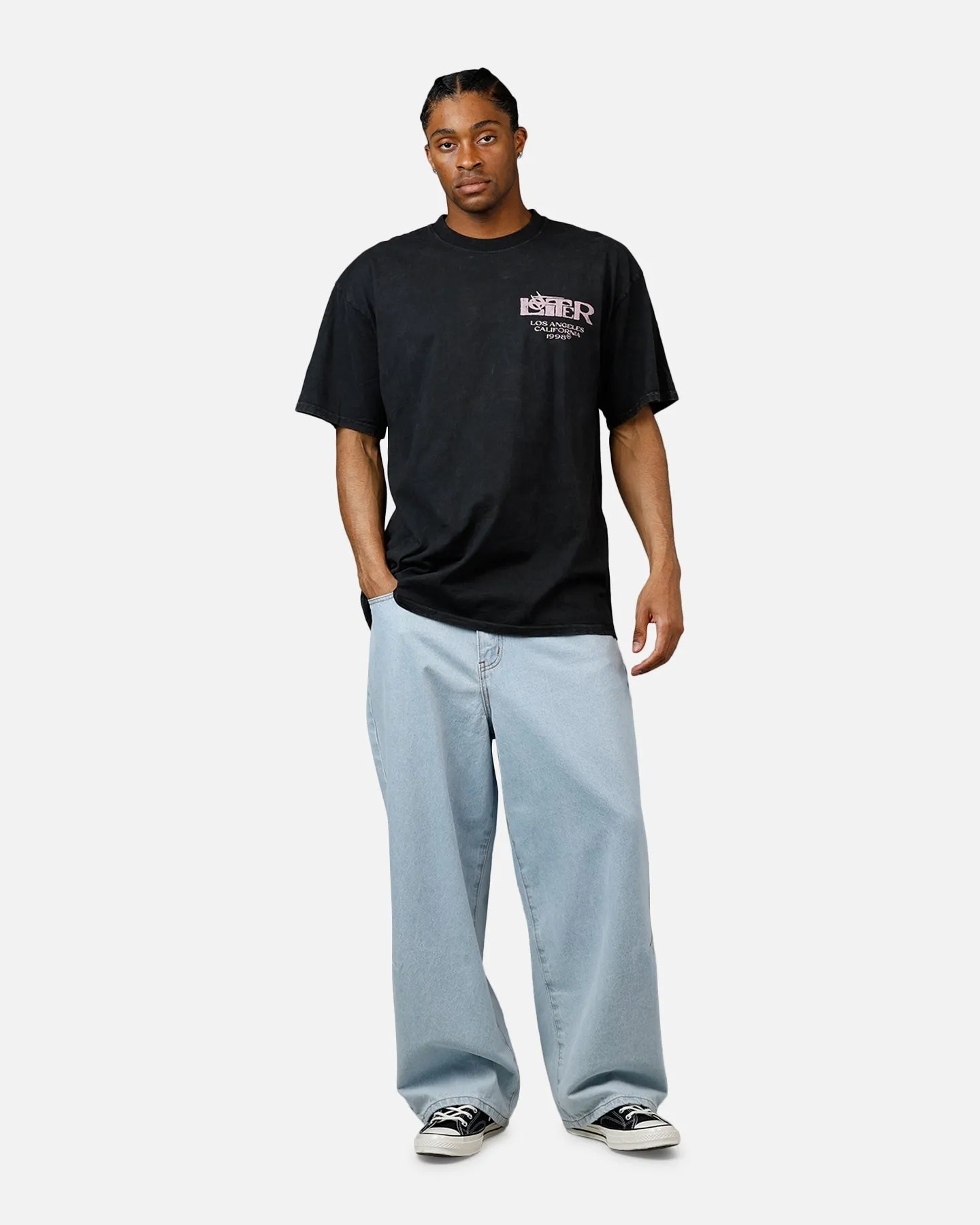 Loiter Dustborn T-Shirt Black Acidwash sold by Culture Kings product image thumbnail 3
