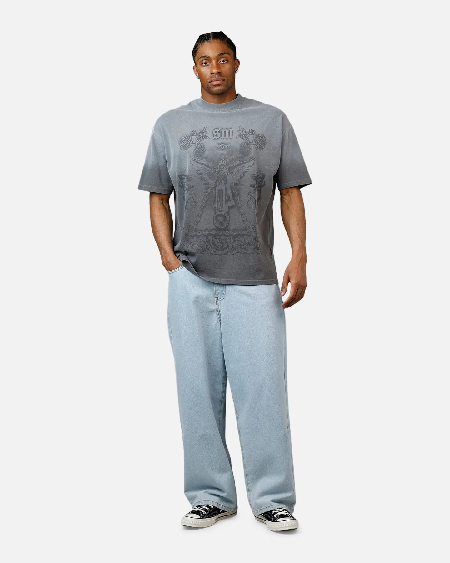 Saint Morta Holy Ghost T-Shirt Washed Charcoal sold by Culture Kings product image thumbnail 3