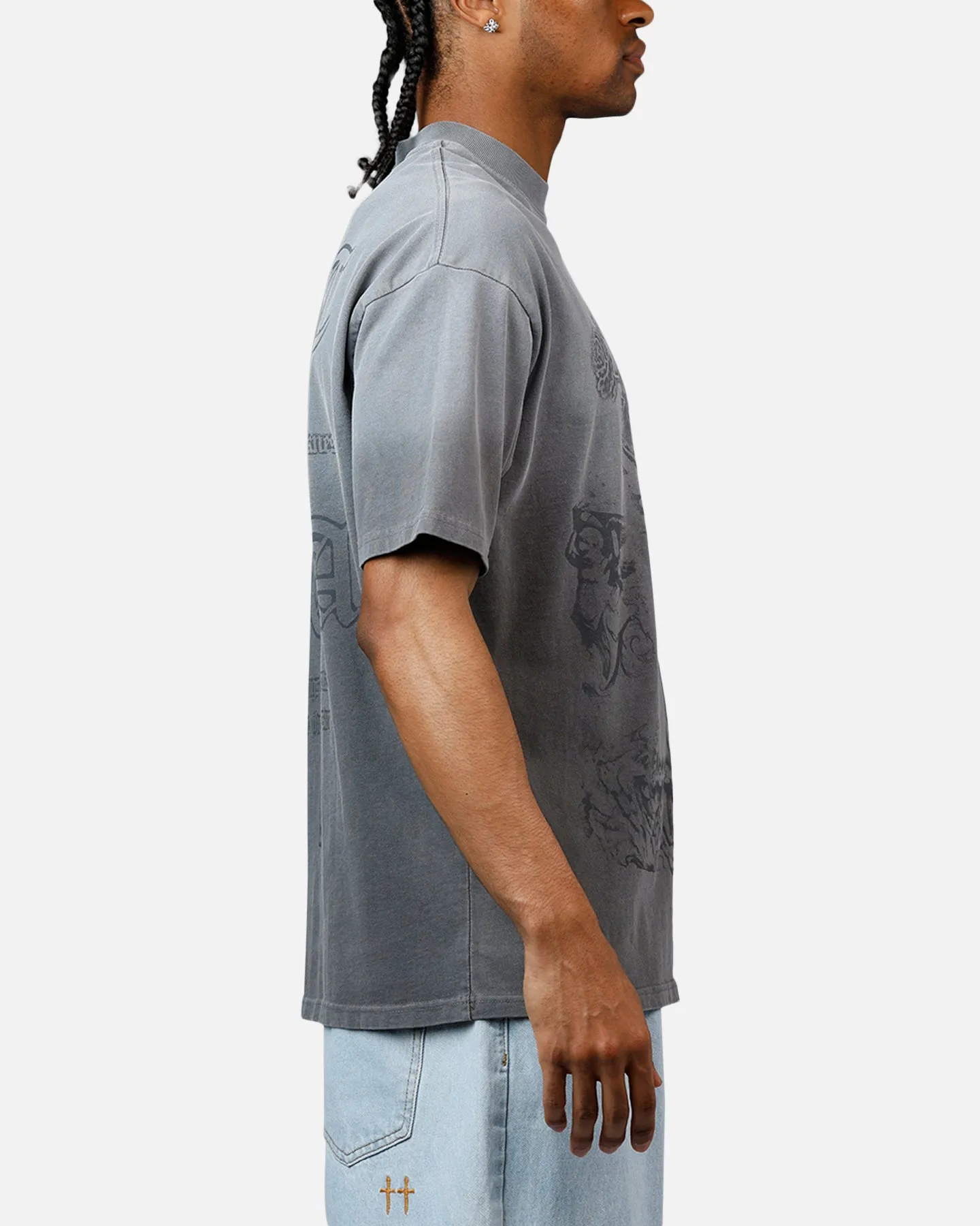 Saint Morta Holy Ghost T-Shirt Washed Charcoal sold by Culture Kings product image thumbnail 4