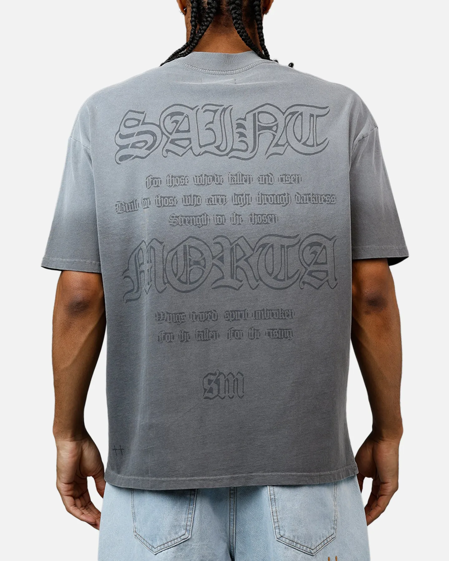 Saint Morta Holy Ghost T-Shirt Washed Charcoal sold by Culture Kings product image thumbnail 2