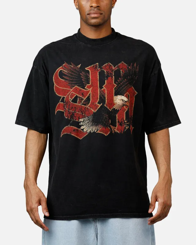 Saint Morta Highway Mock Neck T-Shirt Off Black made by Culture Kings