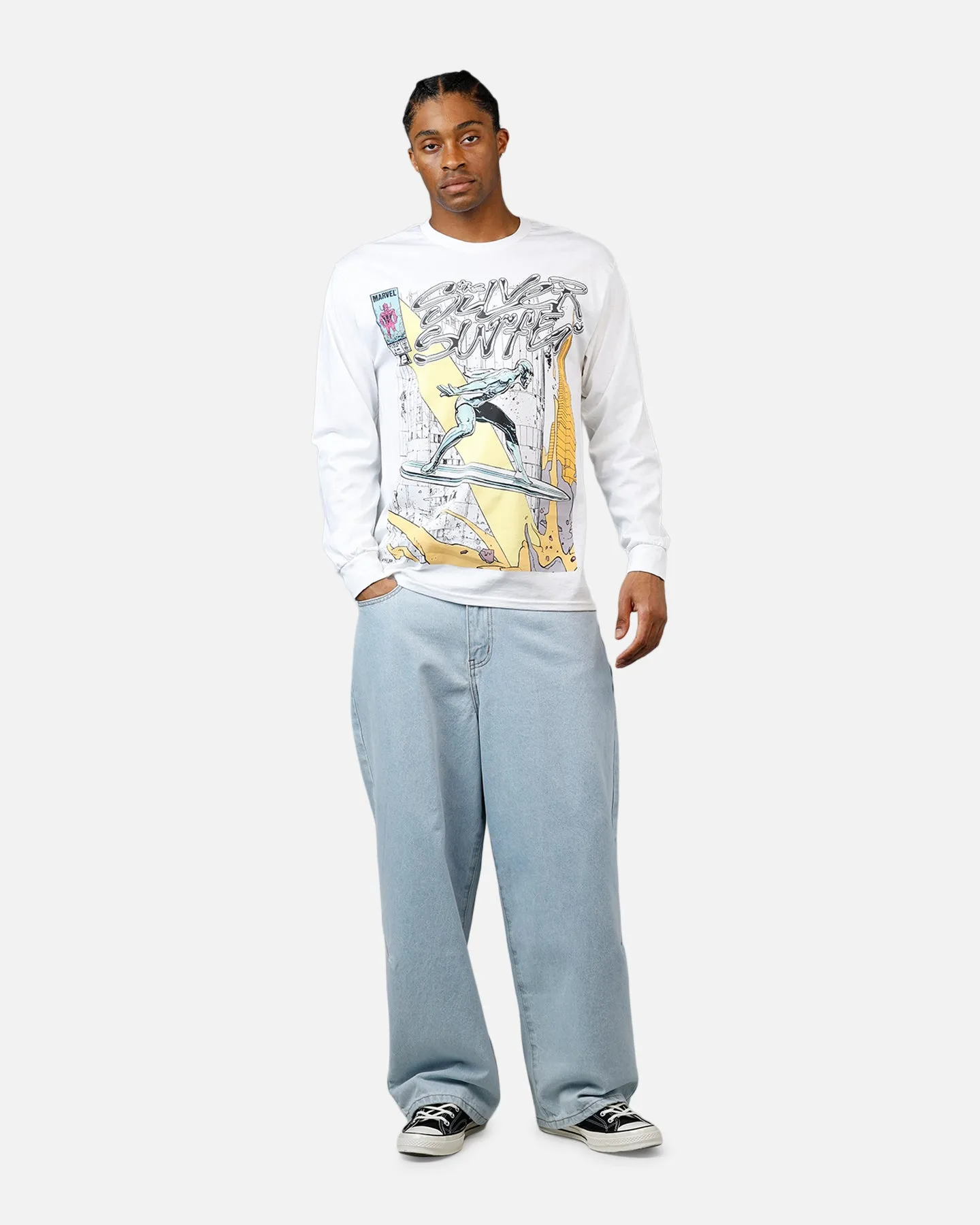 73Studio Marvel Silver Surfer Long Sleeve T-Shirt White sold by Culture Kings product image thumbnail 3