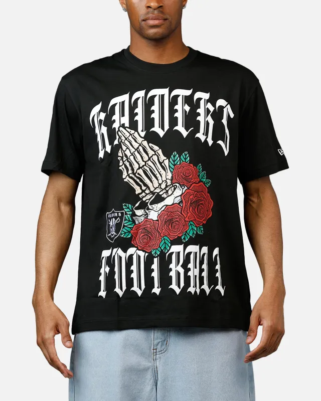 New Era Las Vegas Raiders Praying Hands T-Shirt Black made by New Era