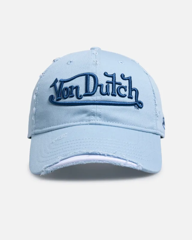Von Dutch Signature Brim Dad Strapback Cap Light Blue sold by Culture Kings