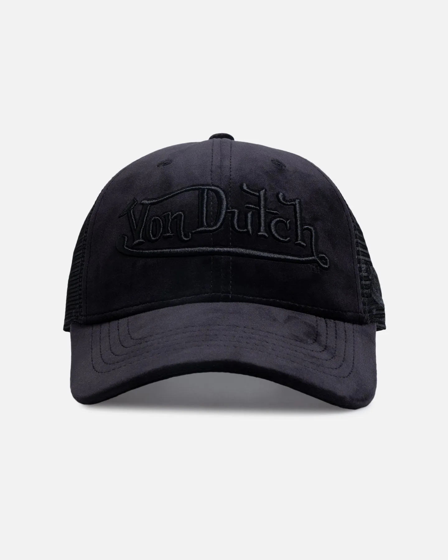 Von Dutch Signature Velvet Trucker Snapback Black sold by Culture Kings