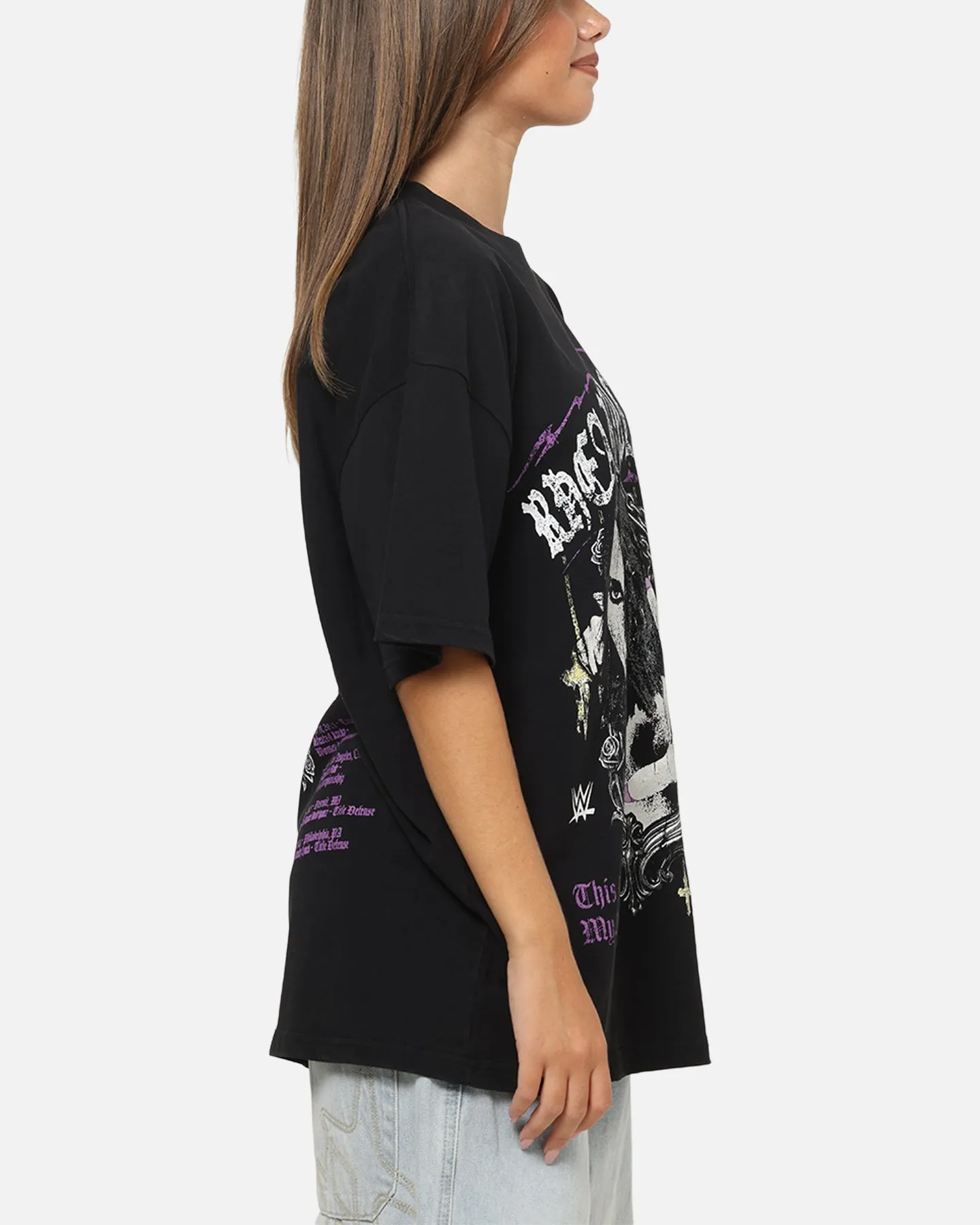 73Studio X WWE Rhea Ripley Vintage T-Shirt Black Acidwash sold by Culture Kings product image thumbnail 5