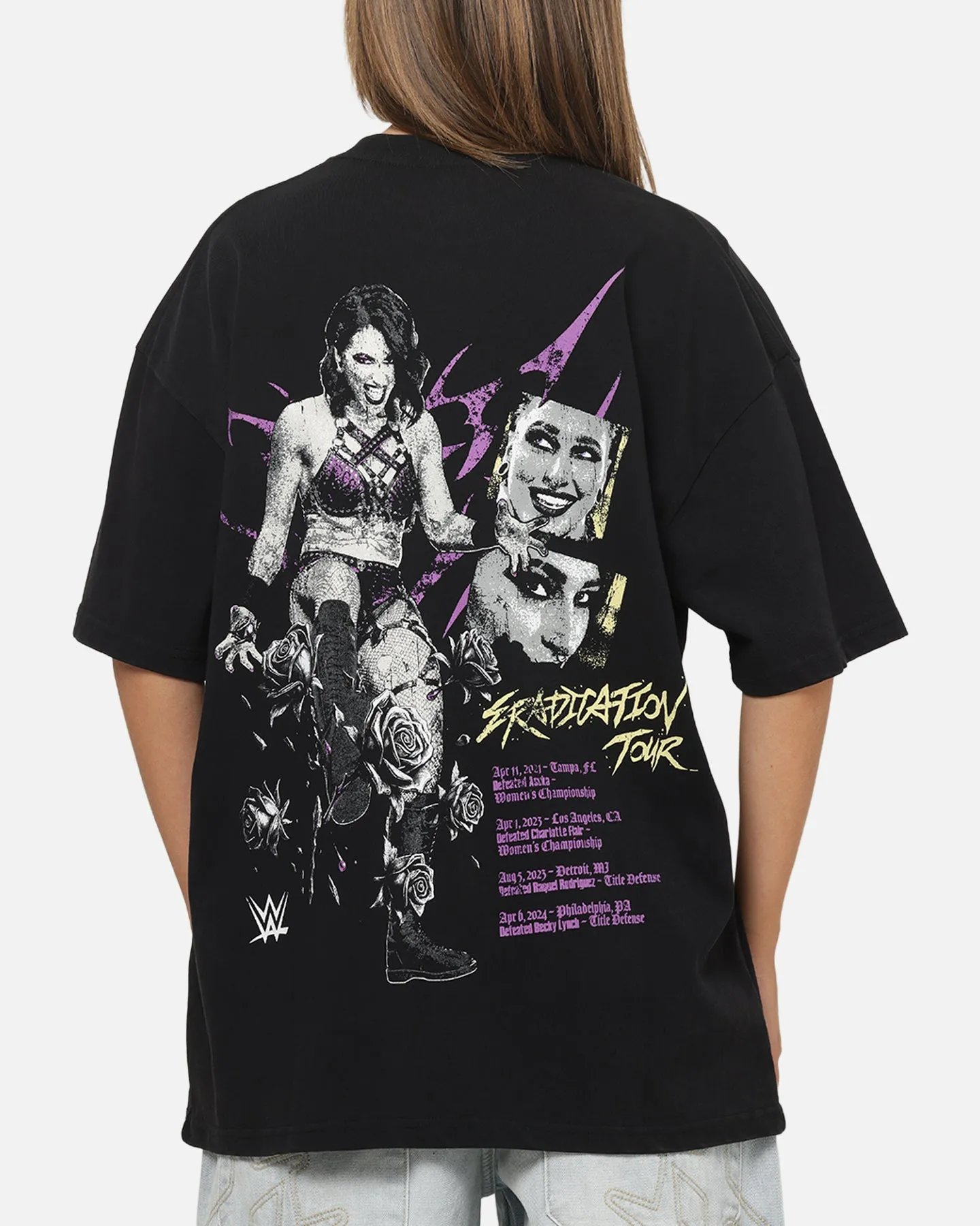 73Studio X WWE Rhea Ripley Vintage T-Shirt Black Acidwash sold by Culture Kings product image thumbnail 2