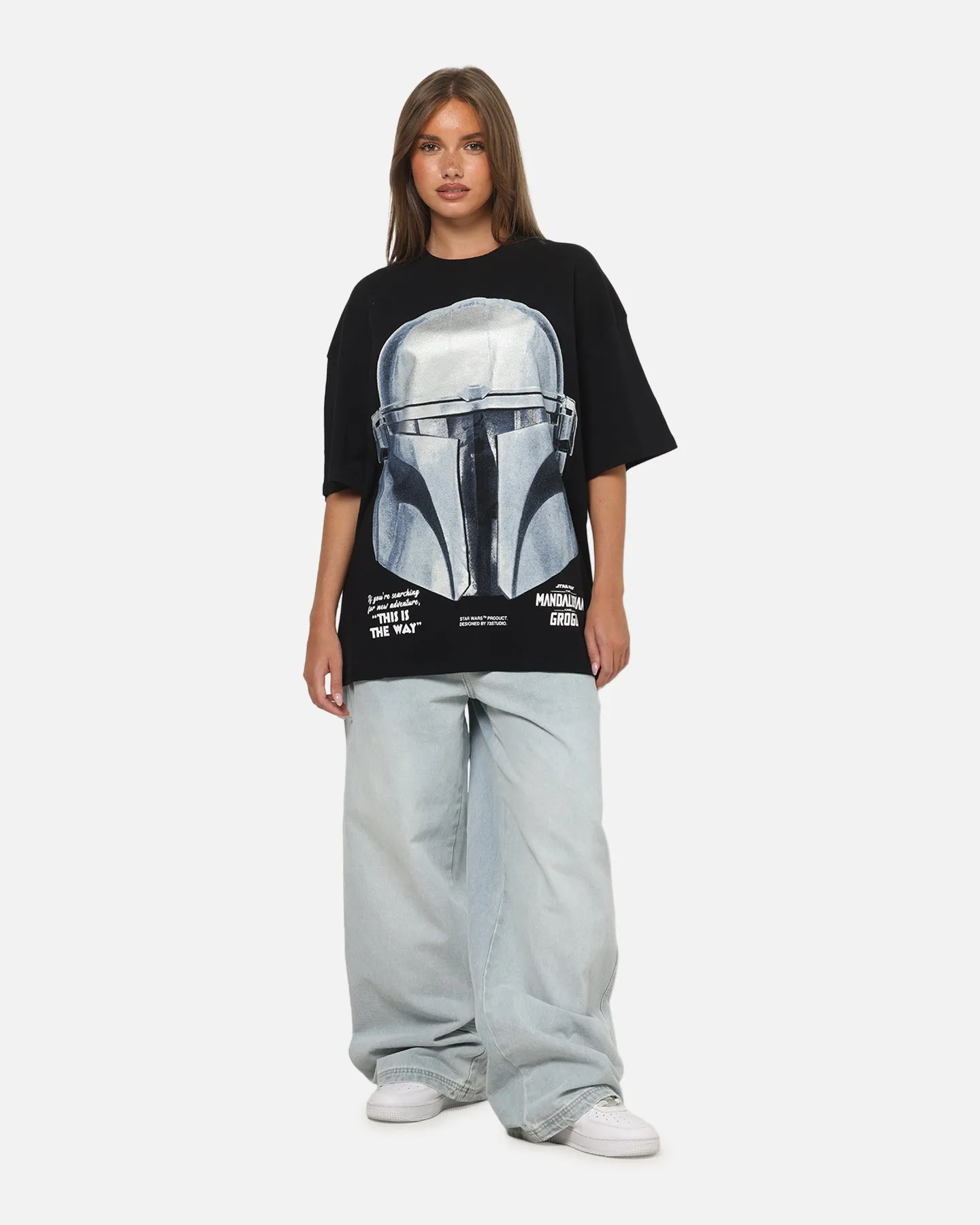 73Studio Star Wars Stand Off Glitter T-Shirt Black Acidwash sold by Culture Kings product image thumbnail 3