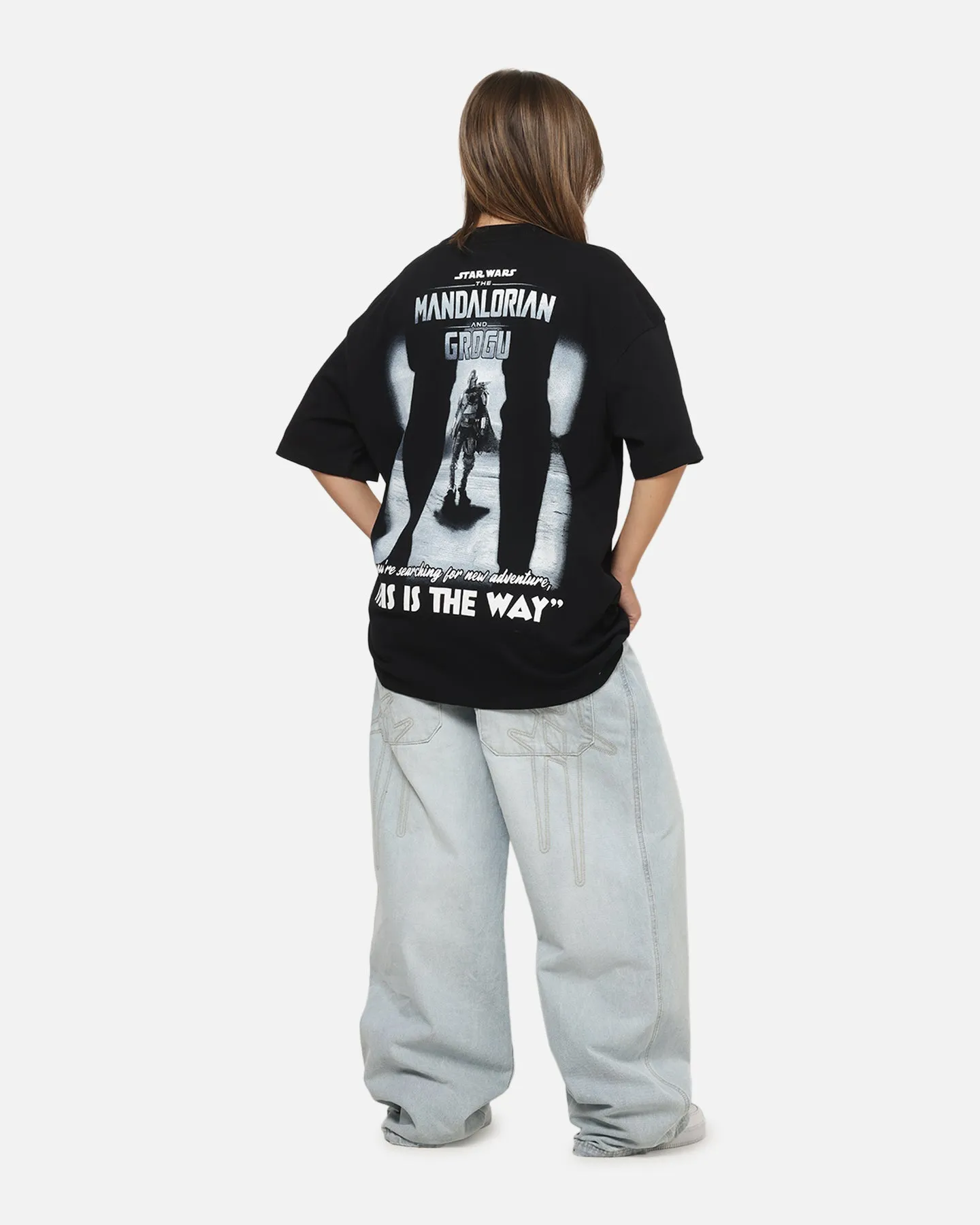 73Studio Star Wars Stand Off Glitter T-Shirt Black Acidwash sold by Culture Kings product image thumbnail 4