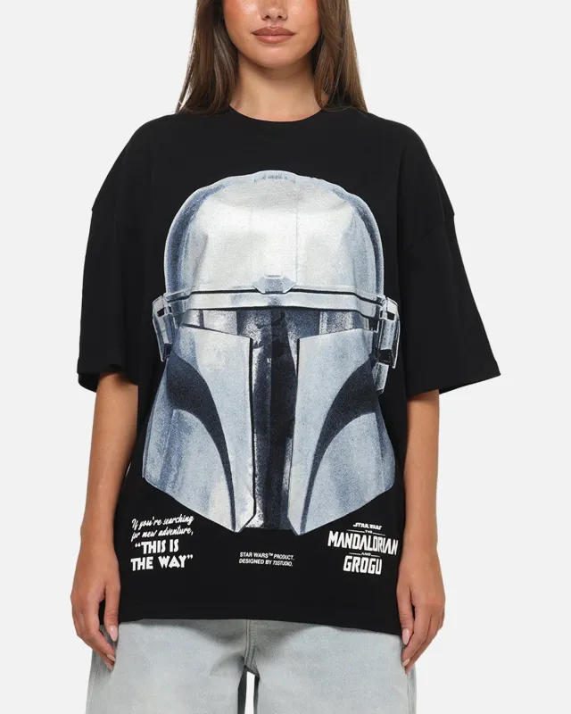 73Studio Star Wars Stand Off Glitter T-Shirt Black Acidwash made by Culture Kings