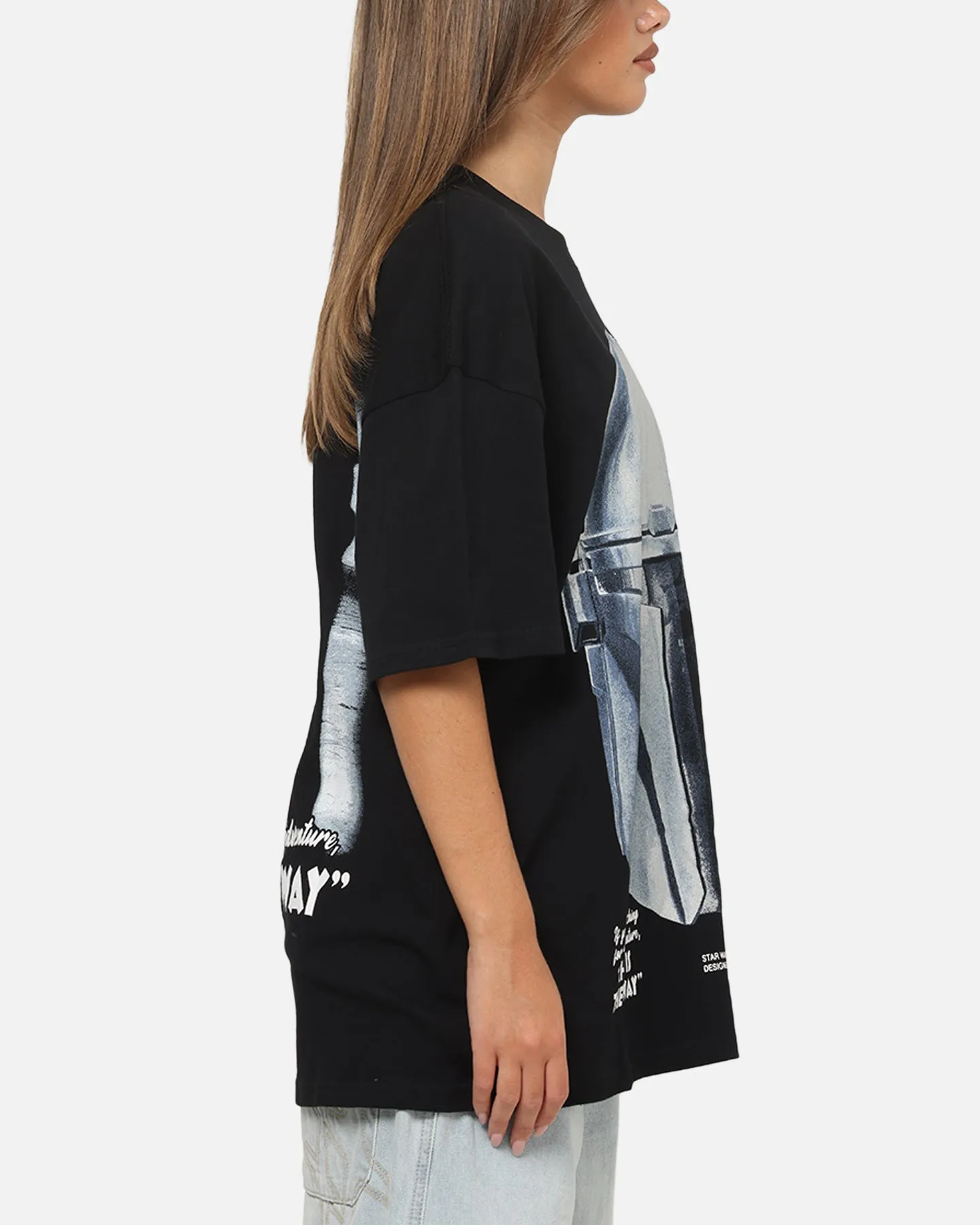 73Studio Star Wars Stand Off Glitter T-Shirt Black Acidwash sold by Culture Kings product image thumbnail 5