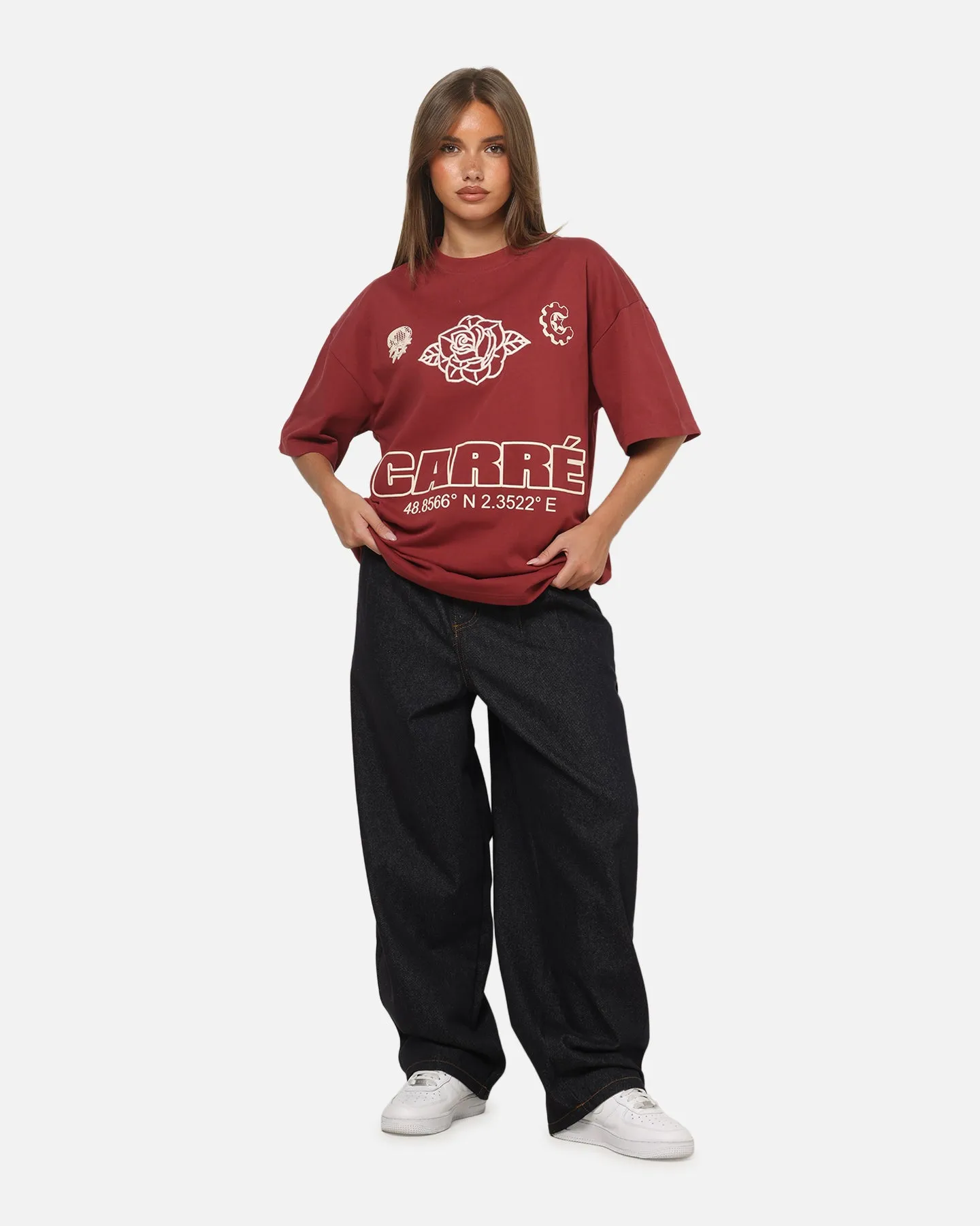 Carre Coordinates T-Shirt Maroon sold by Culture Kings product image thumbnail 2