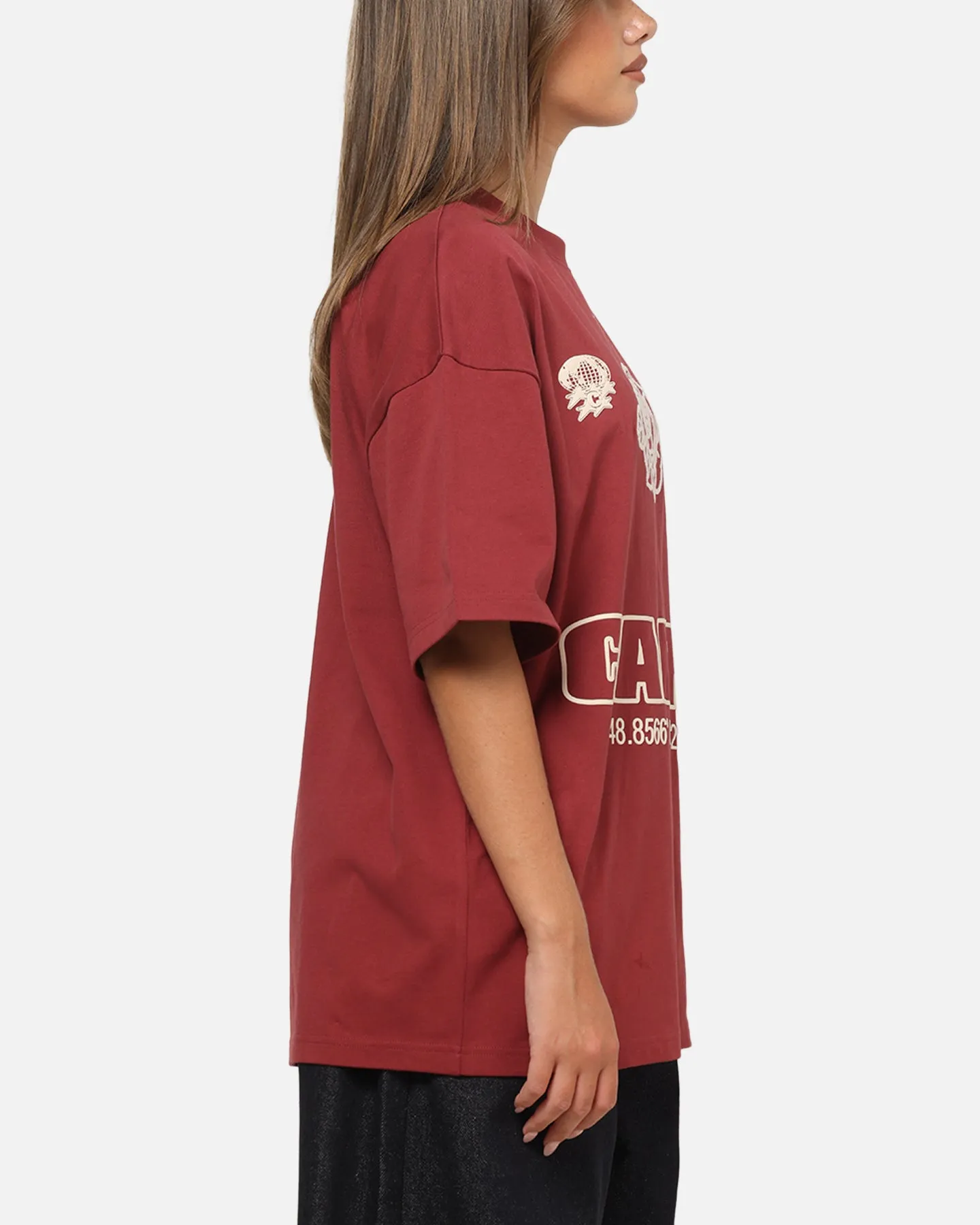 Carre Coordinates T-Shirt Maroon sold by Culture Kings product image thumbnail 4