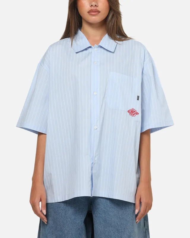 Carre Signature Rose Button Up Shirt Blue Pinstripe sold by Culture Kings
