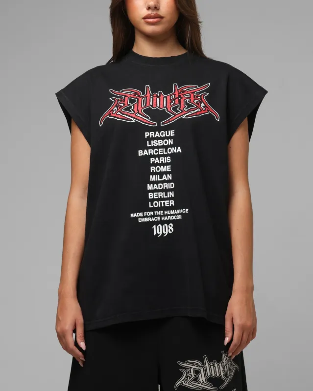 Loiter Hardcore Muscle T-Shirt Washed Black sold by Culture Kings