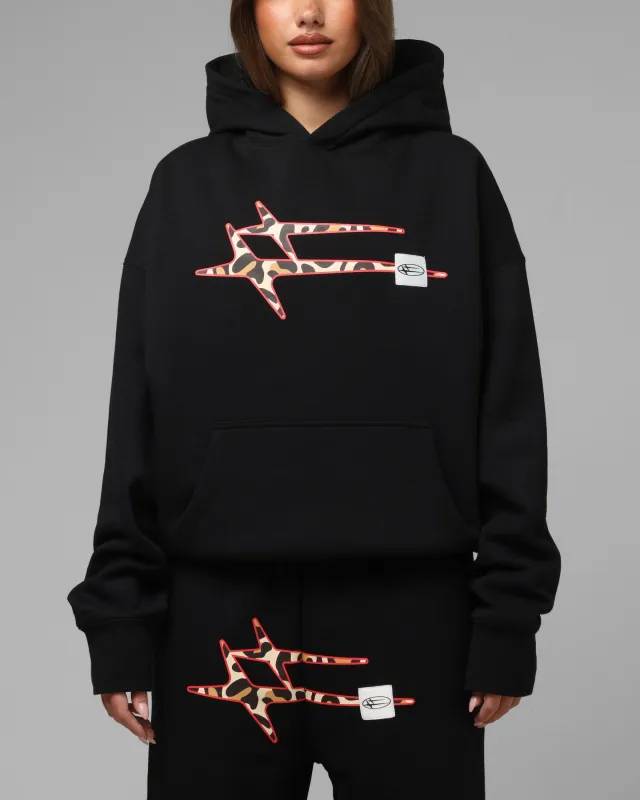Loiter Hybrid Premium Hoodie Black/Leopard sold by Culture Kings