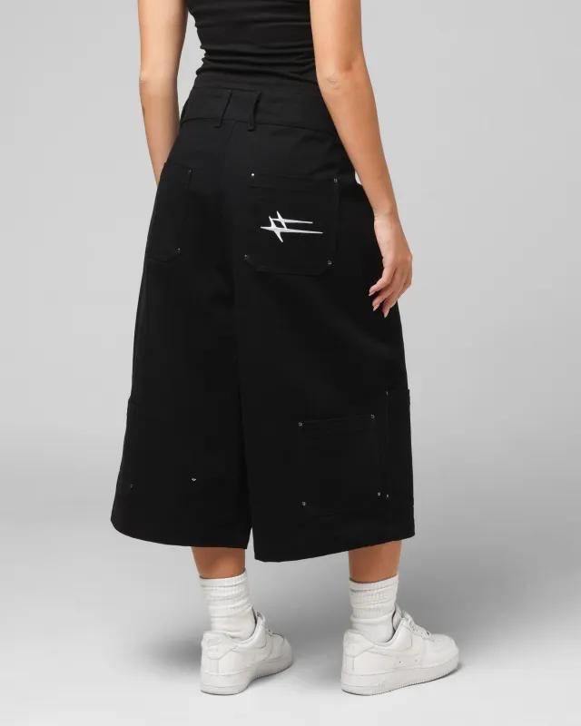 Loiter Utility Cargo Shorts Black sold by Culture Kings