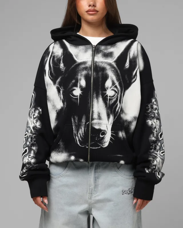 Loiter Dog Pound Airbrush Zip Hoodie Black made by Culture Kings