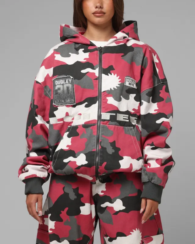 Loiter X WWE Dudley Boyz Camo Zip Jacket Red Camo made by Culture Kings