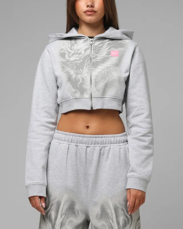 Loiter Women's Drako Cropped Hoodie Grey Marle made by Culture Kings