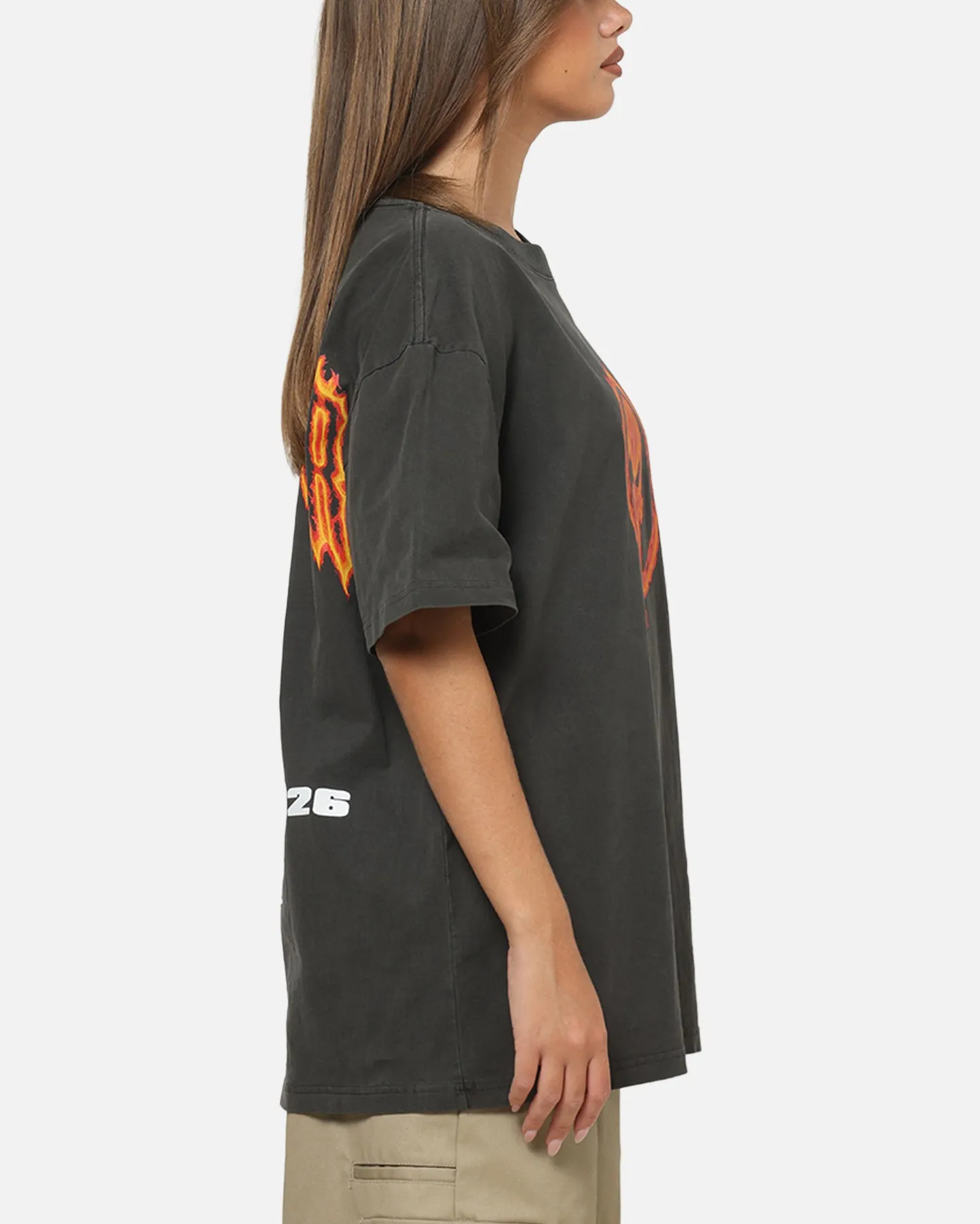 73Studio Marvel Punisher Flames Heavy T-Shirt Black Wash sold by Culture Kings product image thumbnail 5