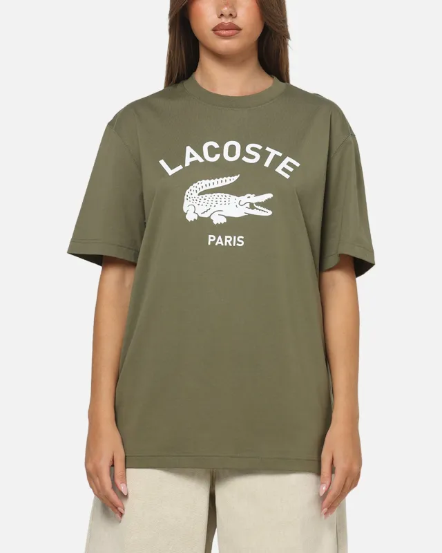 Lacoste Soft Branding Croc Logo T-Shirt Olive made by Lacoste