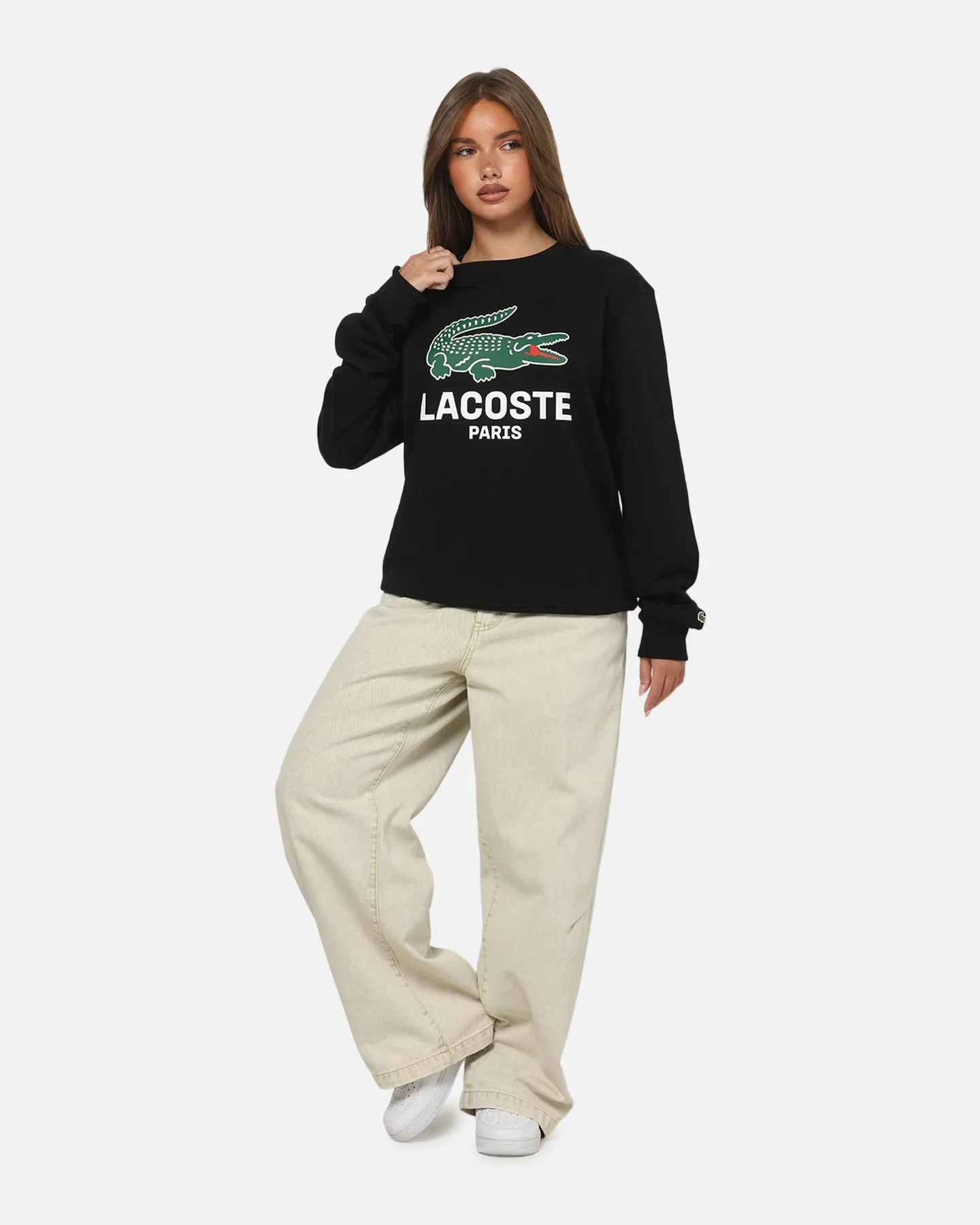 Lacoste Originals Croc Graphic Crewneck Black sold by Culture Kings product image thumbnail 2