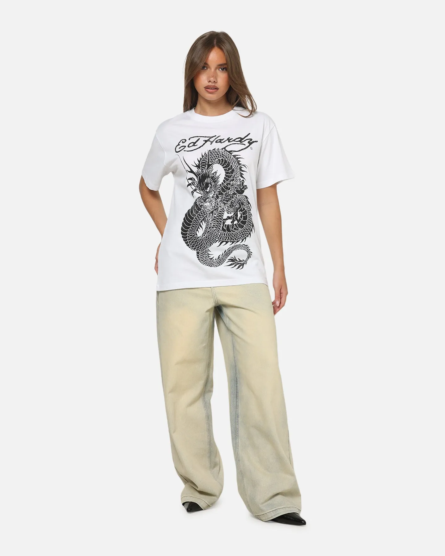 Ed Hardy Euro Fitted T-Shirt White sold by Culture Kings product image thumbnail 2