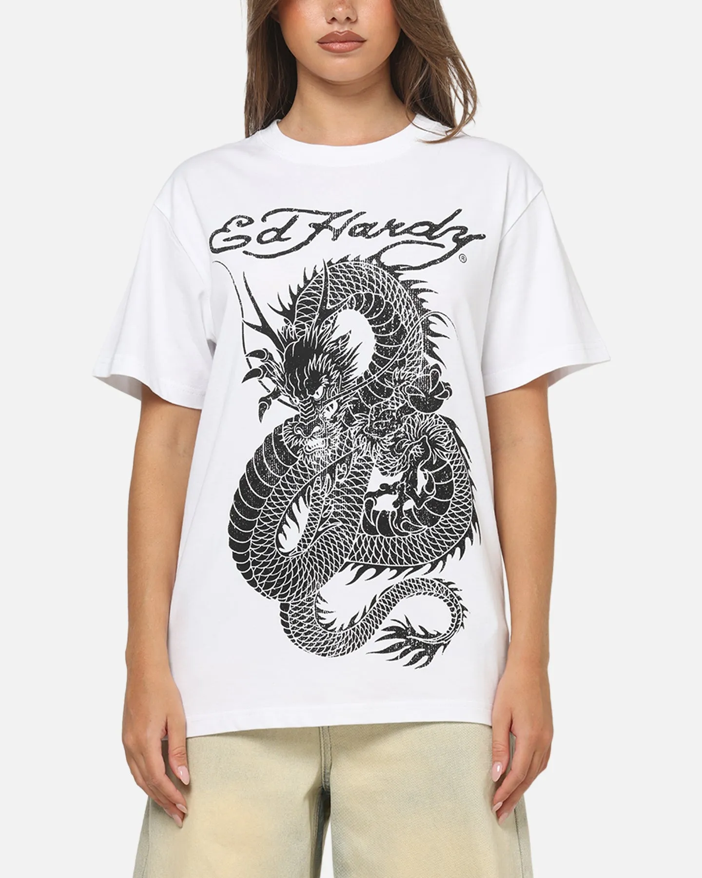Ed Hardy Euro Fitted T-Shirt White sold by Culture Kings