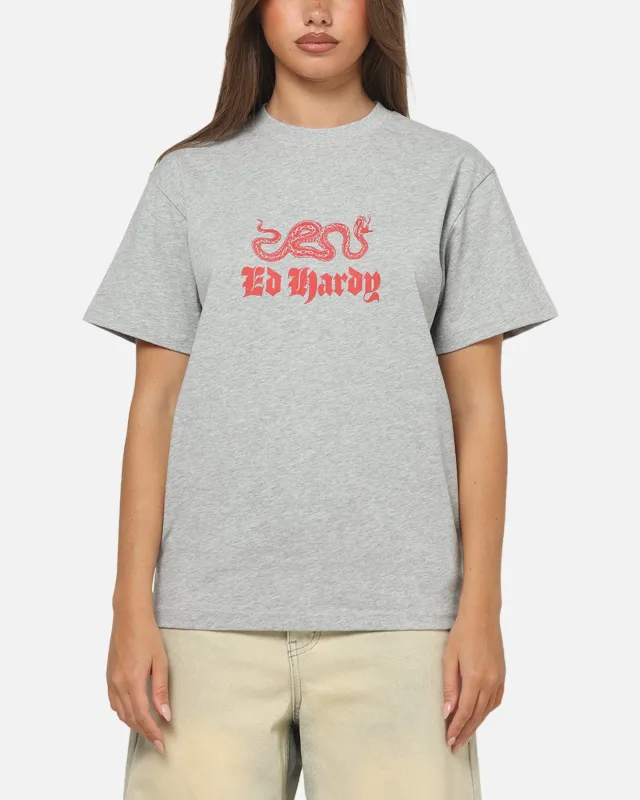 Ed Hardy Venom Fitted T-Shirt Grey Marle sold by Culture Kings