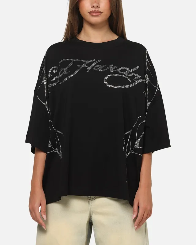 Ed Hardy Cyber Rhinestone T-Shirt Black made by Ed Hardy