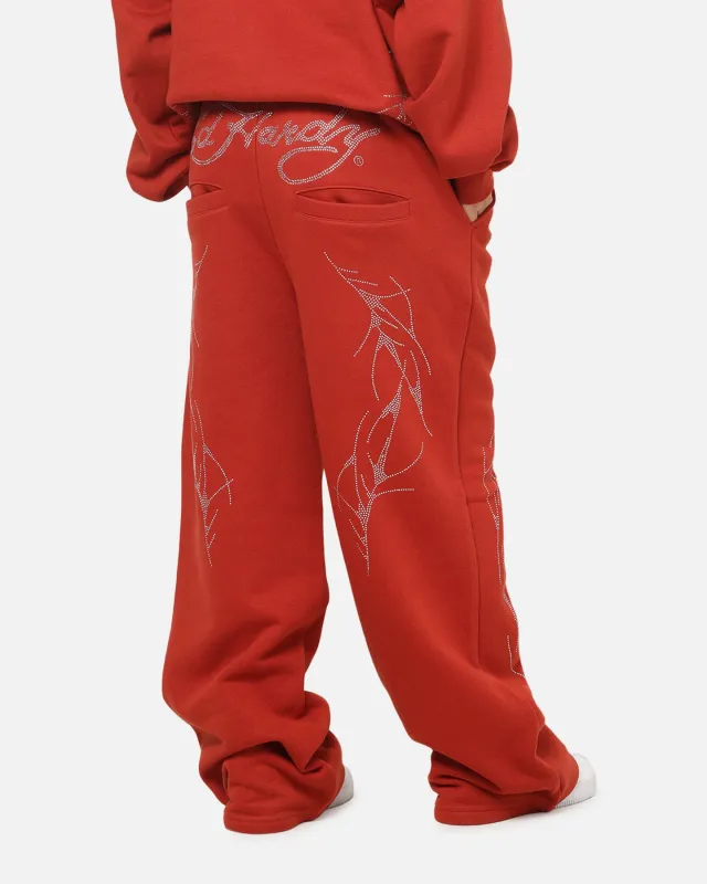Ed Hardy Cyber Rhinestone Track Pants Red sold by Culture Kings