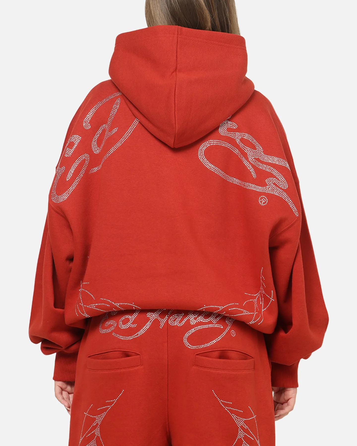 Ed Hardy Cyber Rhinestone Zip-Up Hoodie Red sold by Culture Kings product image thumbnail 2