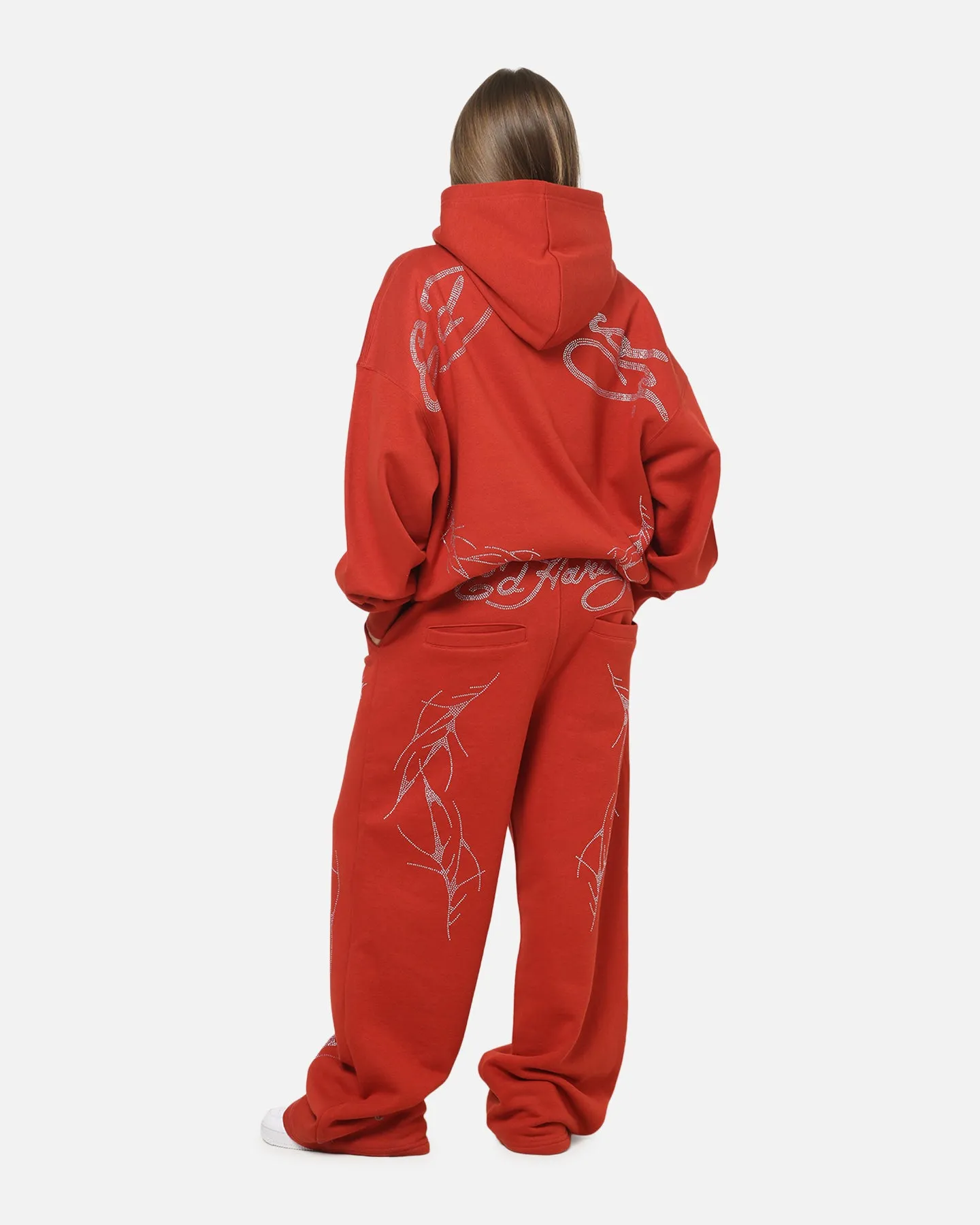 Ed Hardy Cyber Rhinestone Zip-Up Hoodie Red sold by Culture Kings product image thumbnail 4