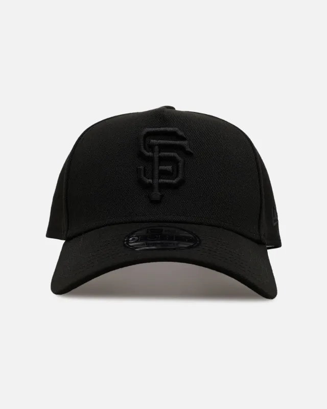 New Era San Francisco Giants 'Easy Black' 9FORTY A-Frame Snapback Black/Black made by New Era