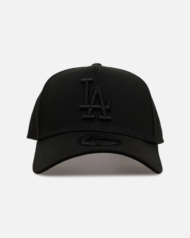 New Era Los Angeles Dodgers 'Easy Black' 9FORTY A-Frame Snapback Black/Black made by New Era