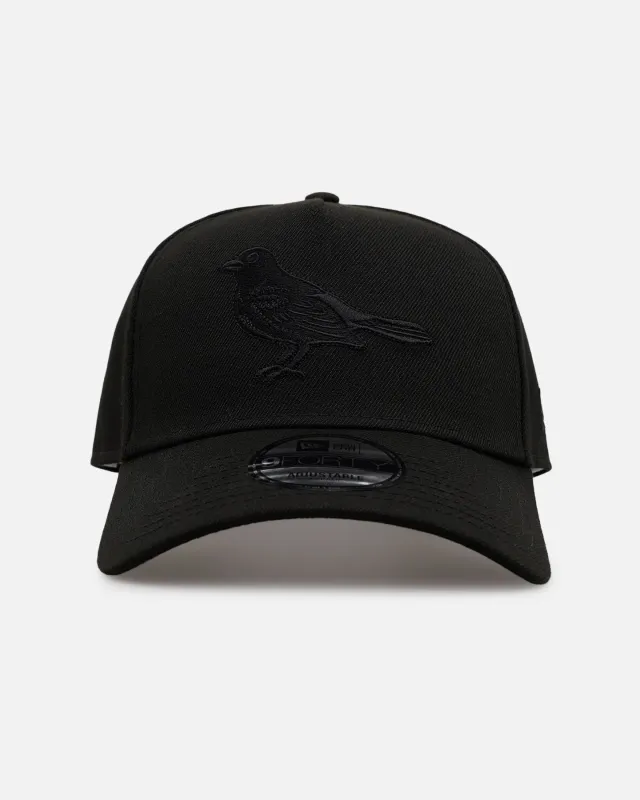 New Era Baltimore Orioles 'Easy Black' 9FORTY A-Frame Snapback Black/Black sold by Culture Kings