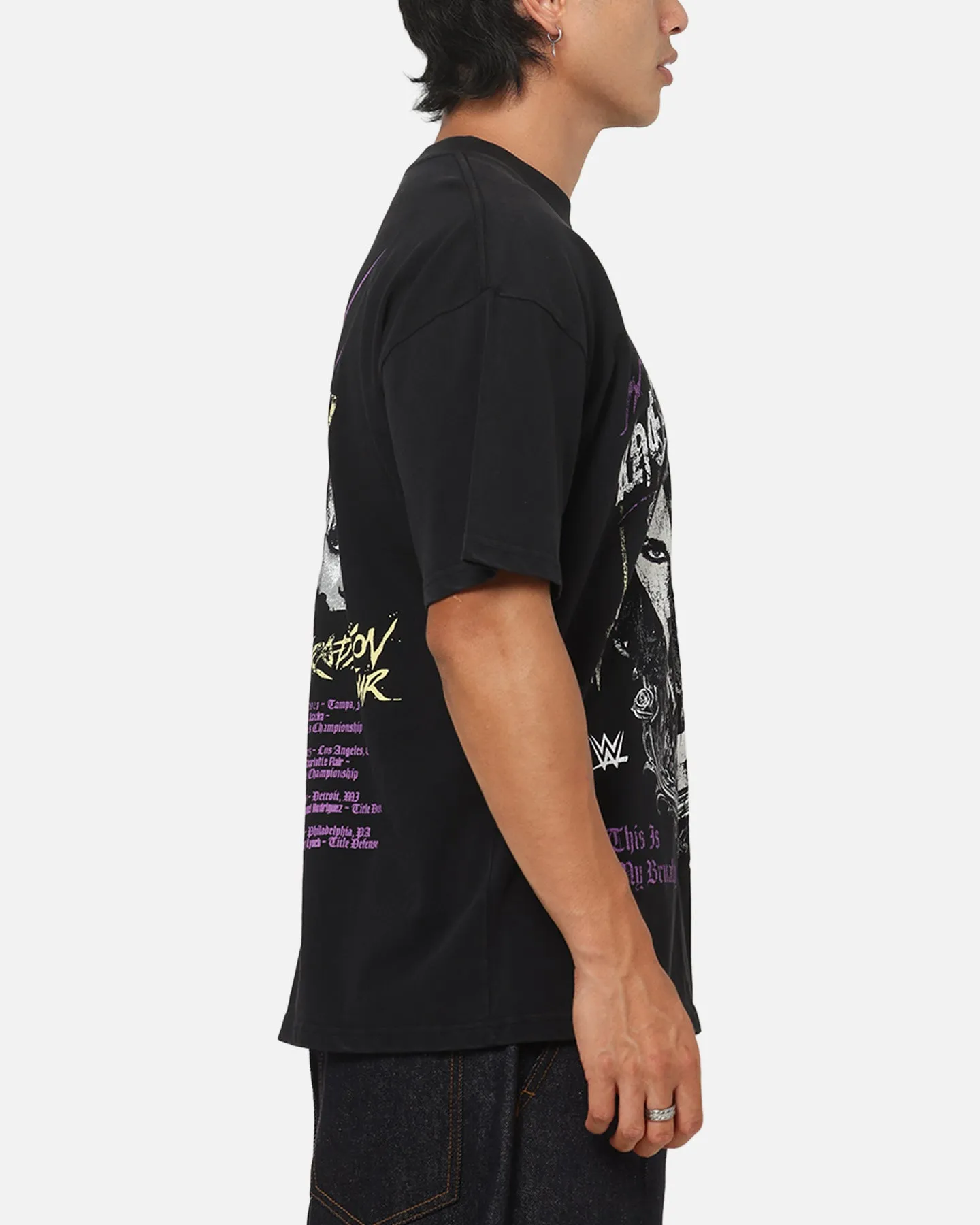 73Studio X WWE Rhea Ripley Vintage T-Shirt Black Acidwash sold by Culture Kings product image thumbnail 5