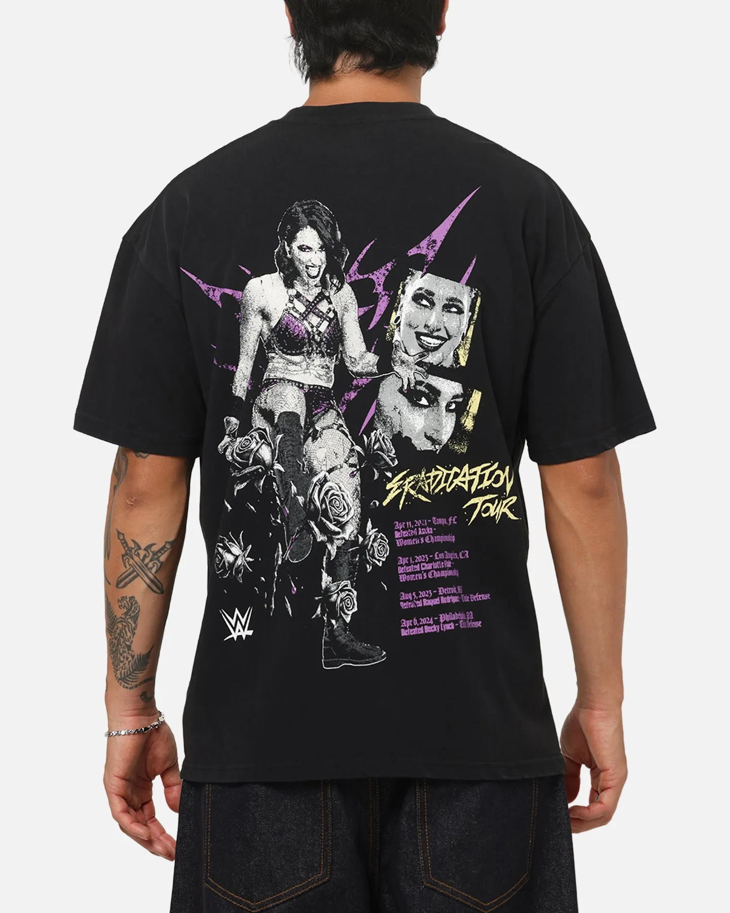73Studio X WWE Rhea Ripley Vintage T-Shirt Black Acidwash sold by Culture Kings product image thumbnail 2