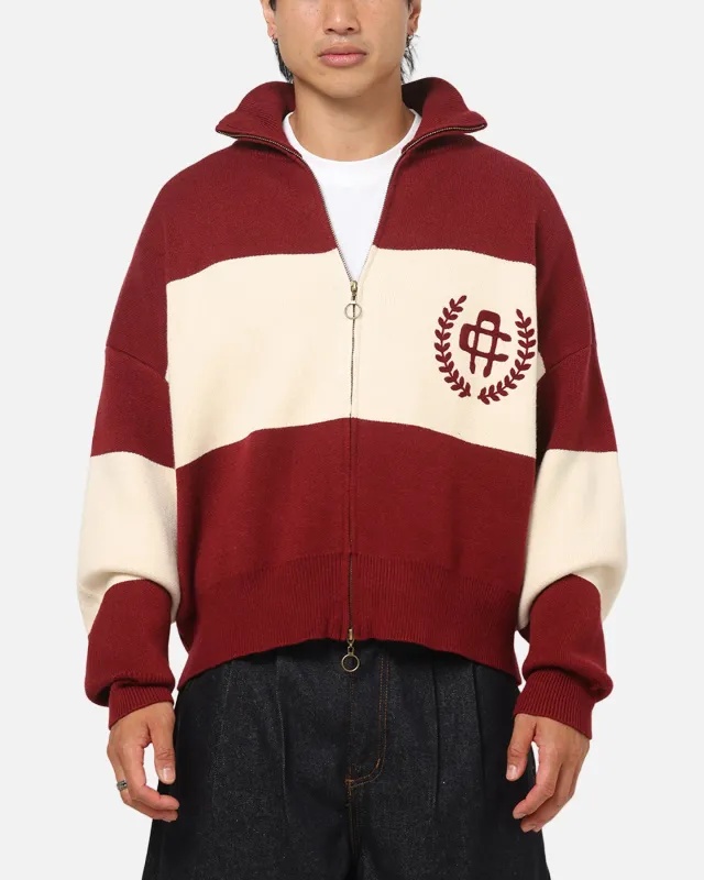 Carre Legacy Knitted Jumper Burgundy/Off White made by Culture Kings