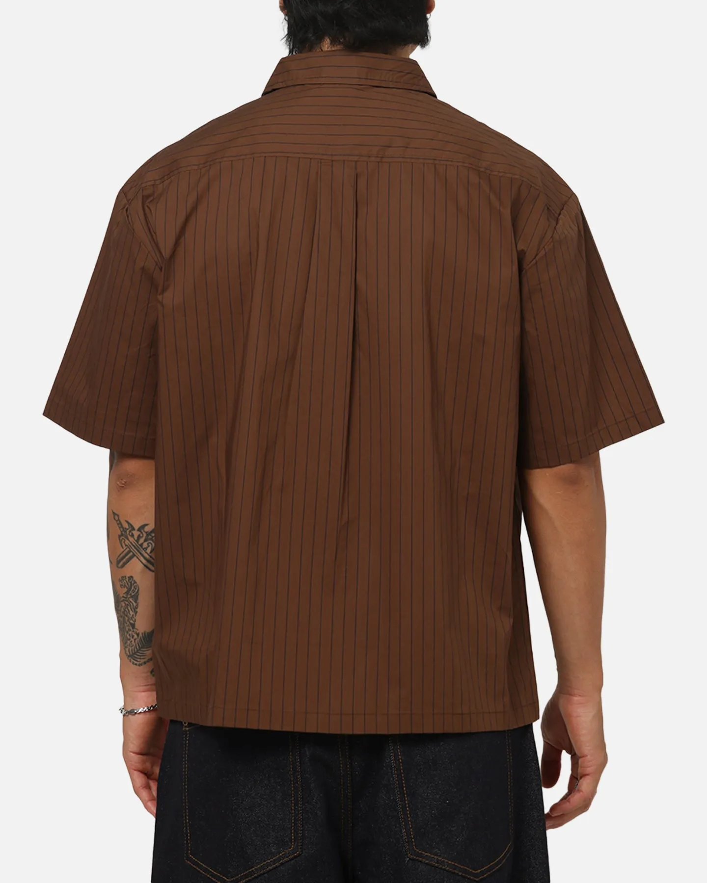 Carre Signature Rose Button Up Shirt Brown Pinstripe sold by Culture Kings product image thumbnail 3