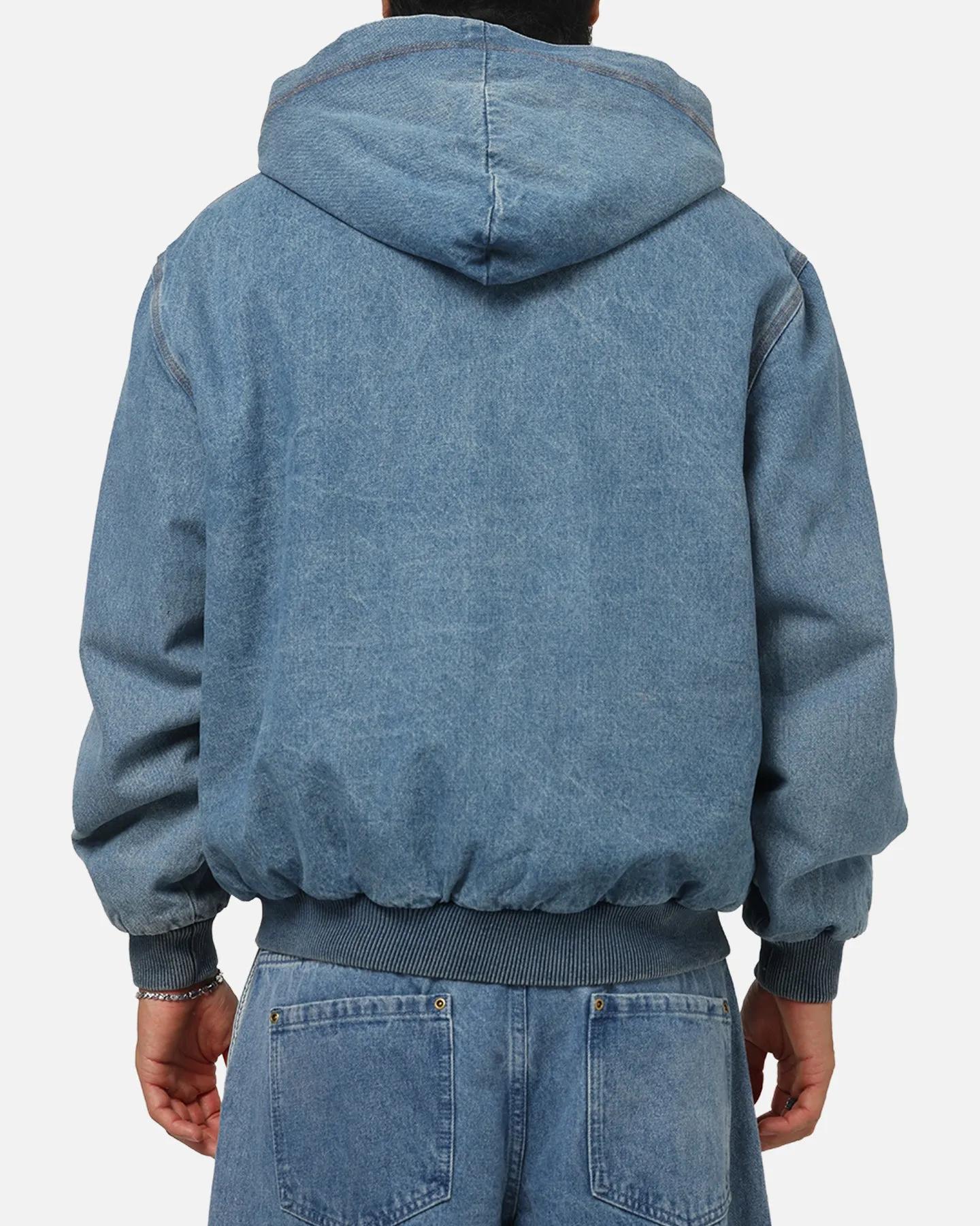 Carre Sherpa Lined Zip Hoodie Mid Blue Denim sold by Culture Kings product image thumbnail 3