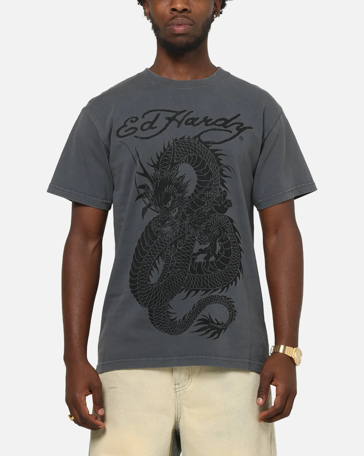 Ed Hardy Euro Fitted T-Shirt Charcoal sold by Culture Kings